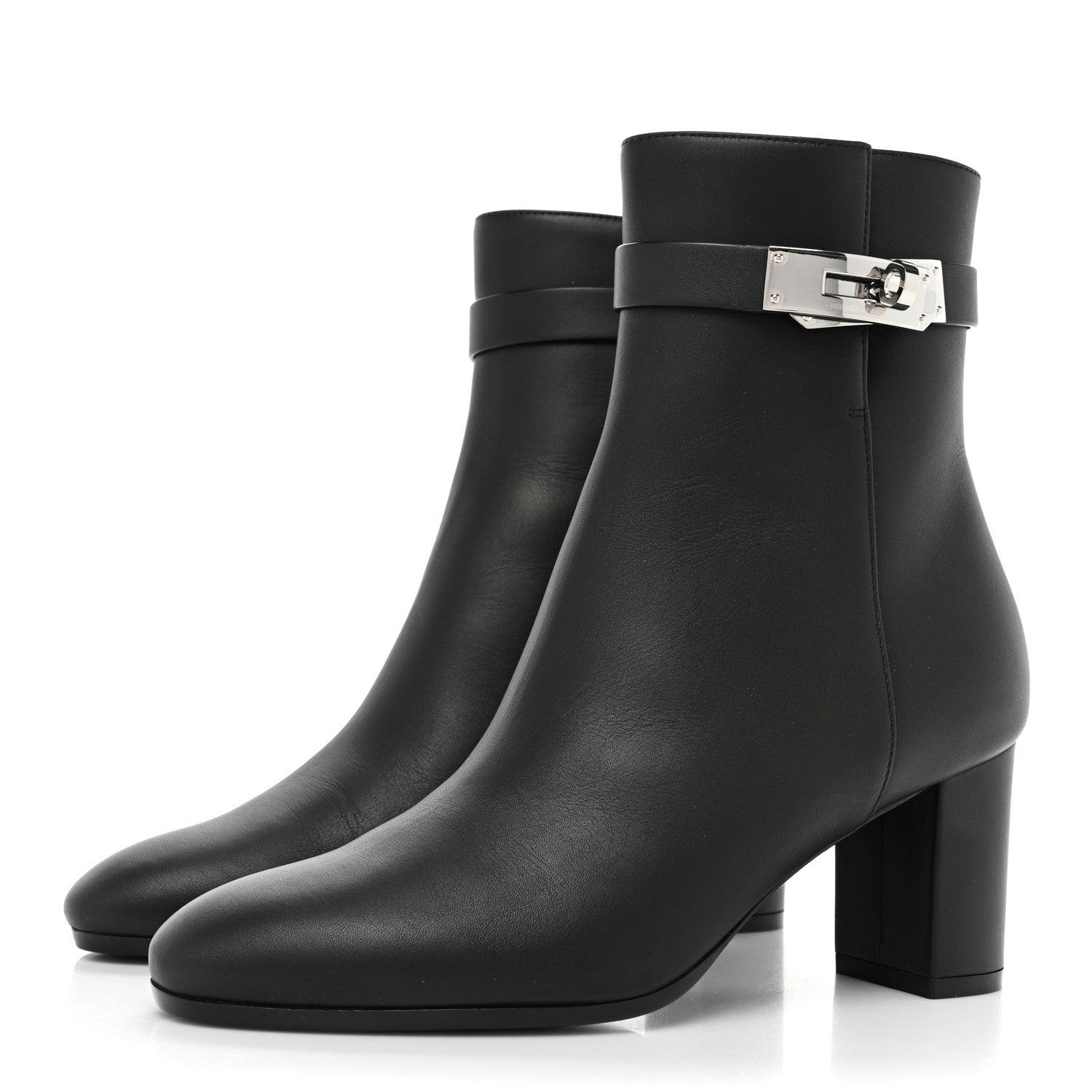 Hermes Calfskin Saint Germain Ankle Boots 36 Black 3 of 9