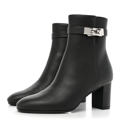 Hermes Calfskin Saint Germain Ankle Boots 36 Black 3 of 9