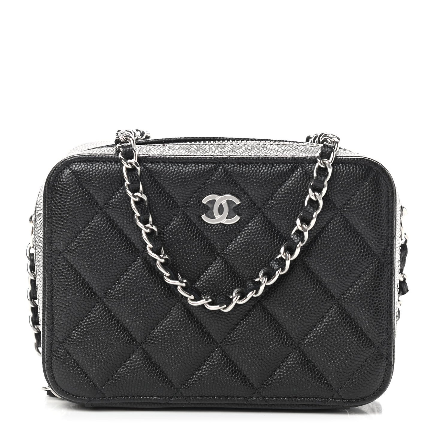 Caviar Quilted Camera Bag Black