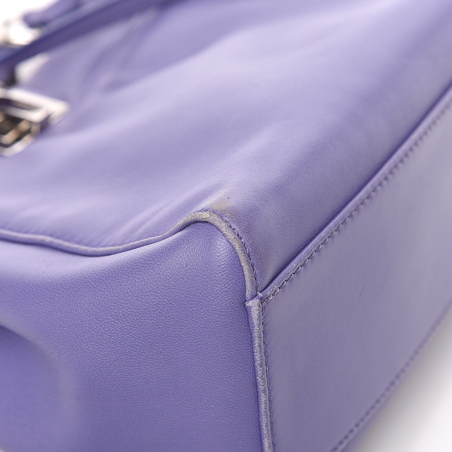 Fendi Nappa Mini Peekaboo Iconic Satchel Viola Cassis 10 of 12