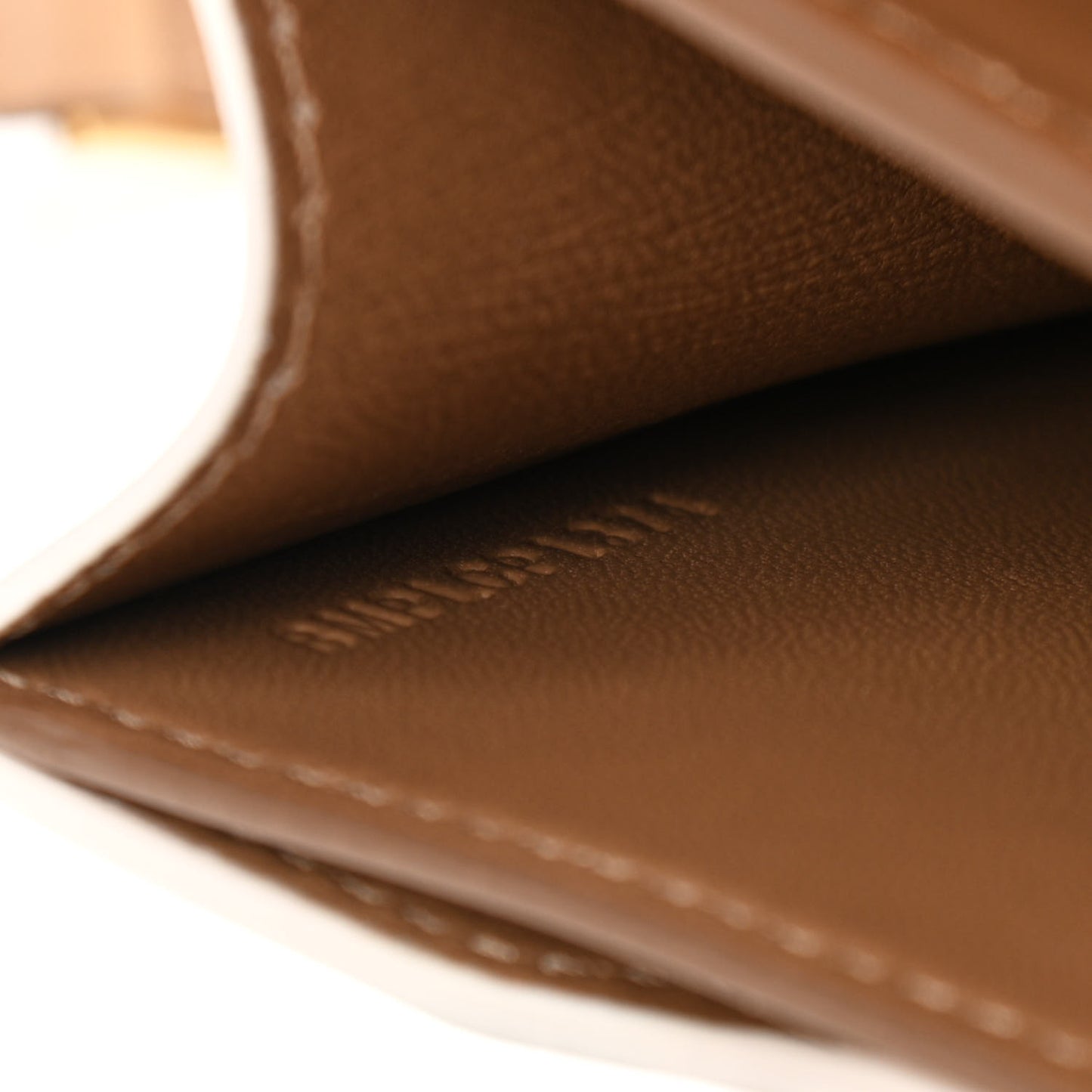 Calfskin Small TB Envelope Clutch Bag Chalk White Camel