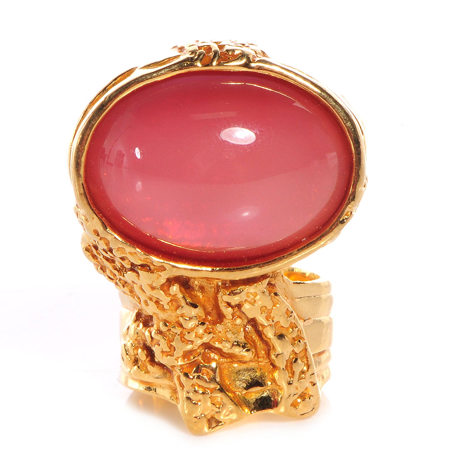Arty Ring Gold Dark Pink