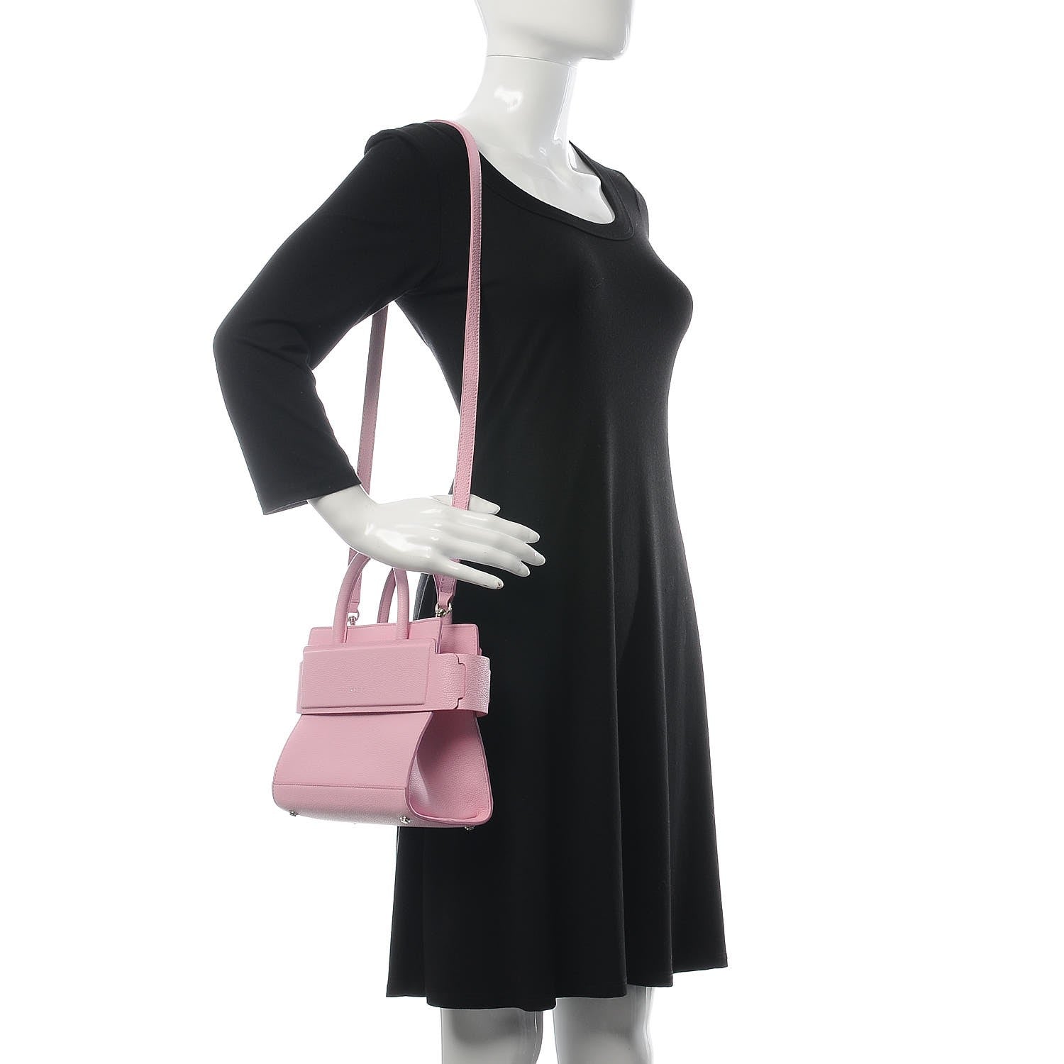 Givenchy Grained Calfskin Mini Horizon Satchel Bright Pink 2 of 10