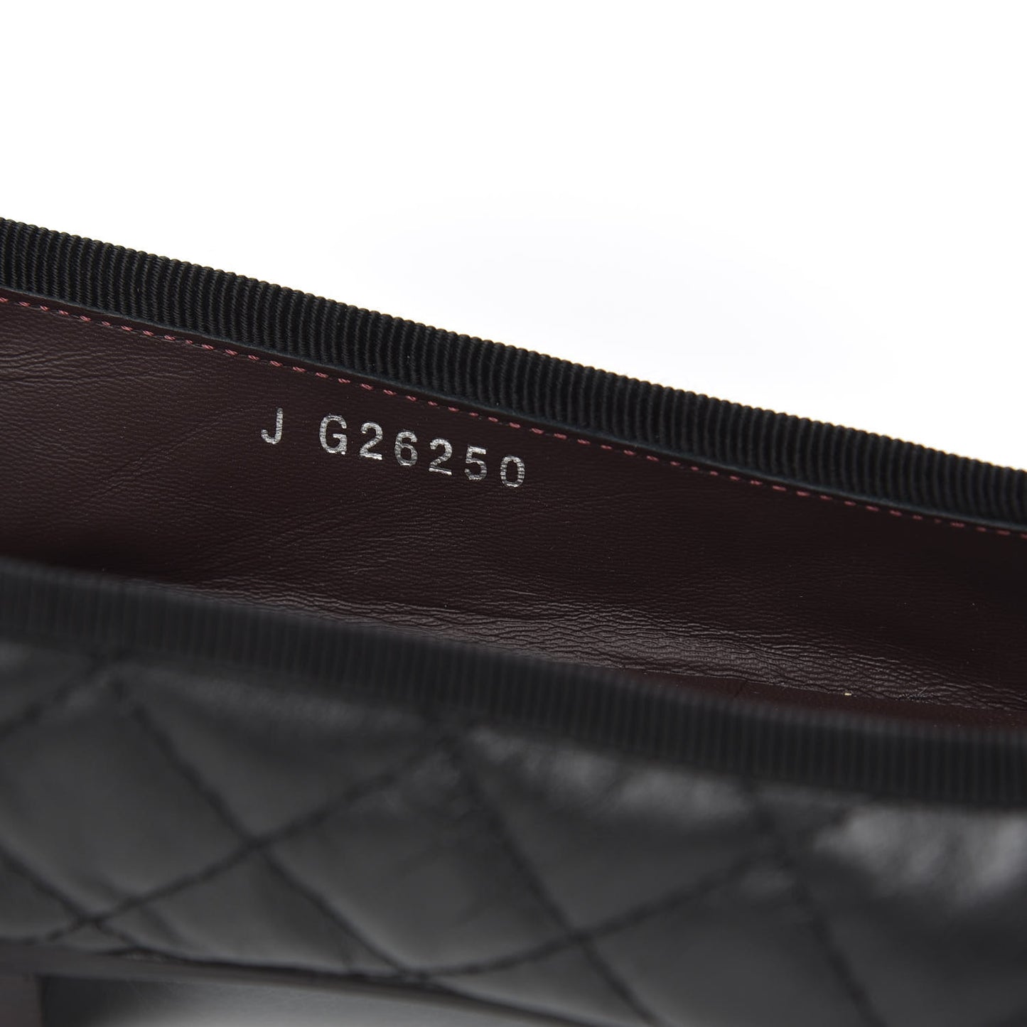 Lambskin Quilted Cap Toe Ballerina Flats 37 Black