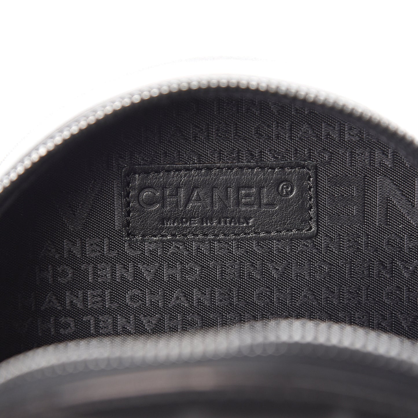 Lambskin Quilted CC Chocolate Bar Round Shoulder Bag Black