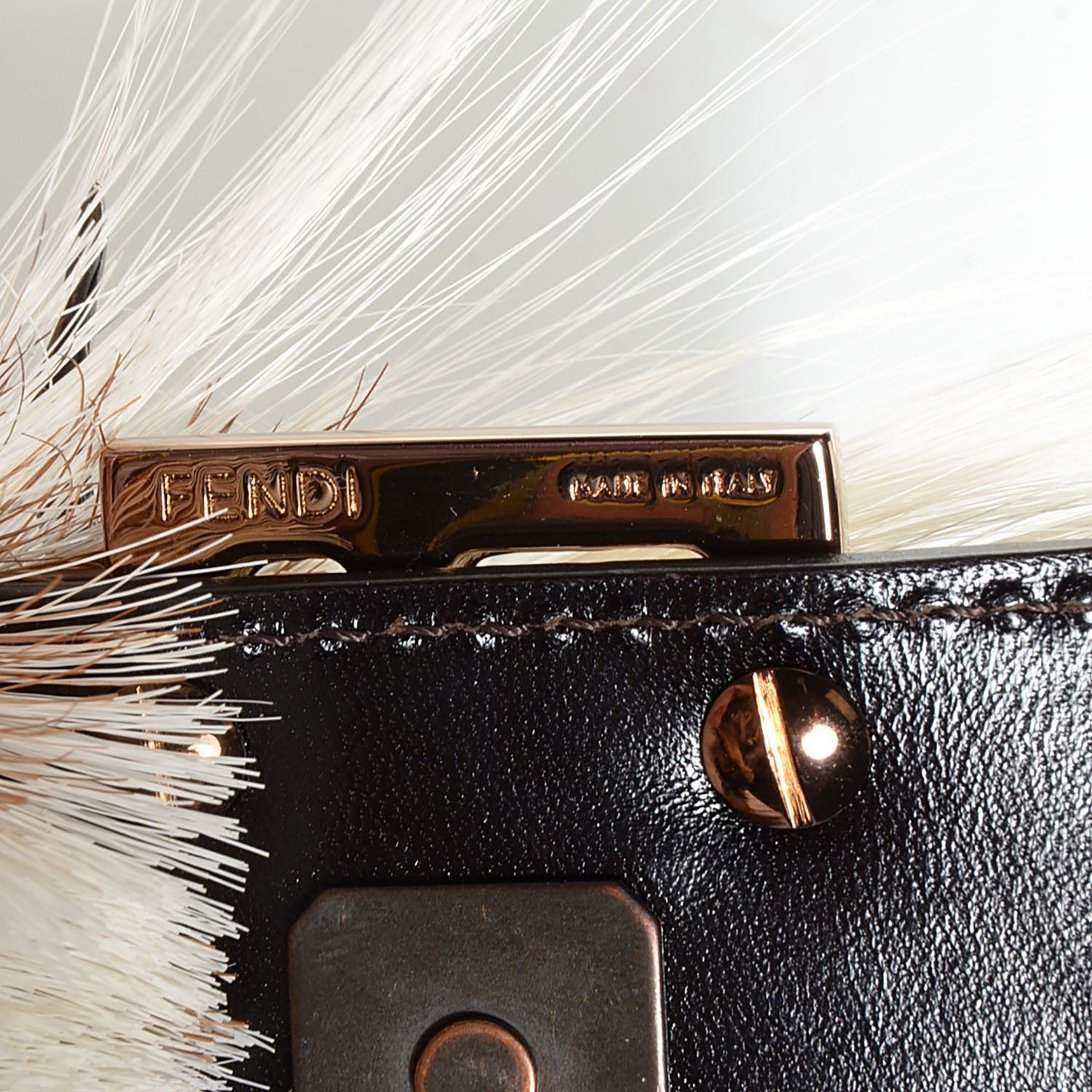 Fendi Gazelle Fur Crystal Baguette 9 of 10