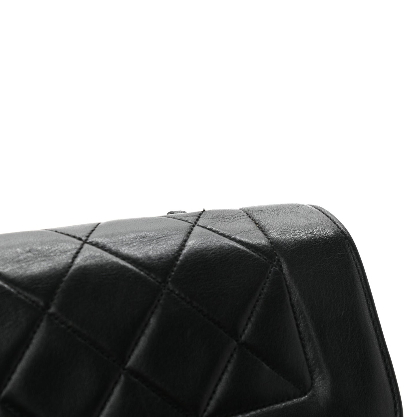 Lambskin Quilted Small Single Flap Black