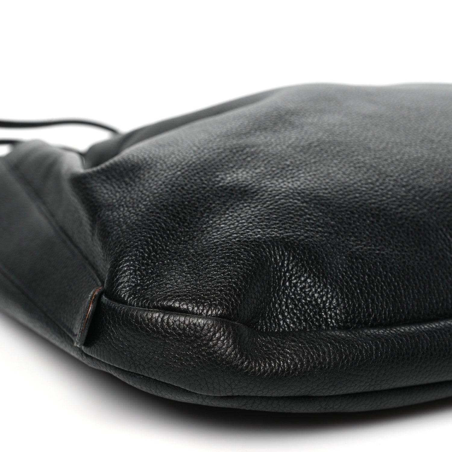 Delvaux Grained Calfskin Deux De Delvaux Bucket Bag Black 9 of 10