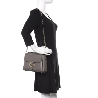 Gucci Dollar Calfskin Interlocking G Top Handle Shoulder Bag Loess 2 of 10