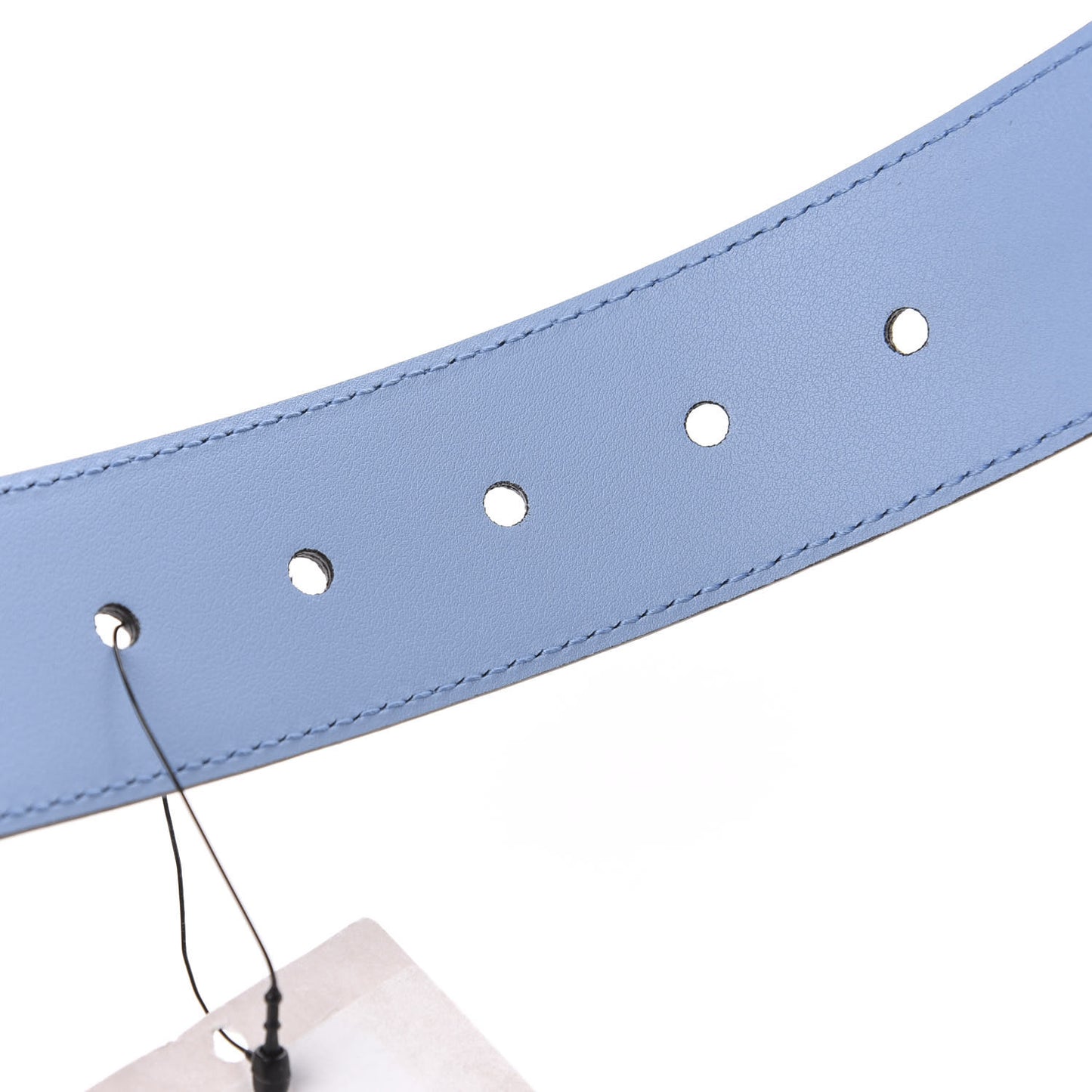Soft Microguccissima Margaux Calfskin Belt 90 36 Mineral Blue