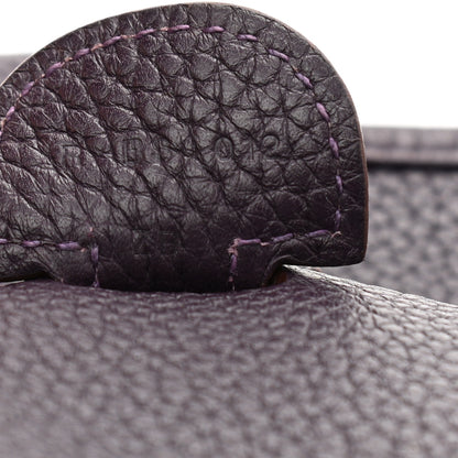 Hermes Taurillon Clemence Evelyne III GM Raisin 7 of 16