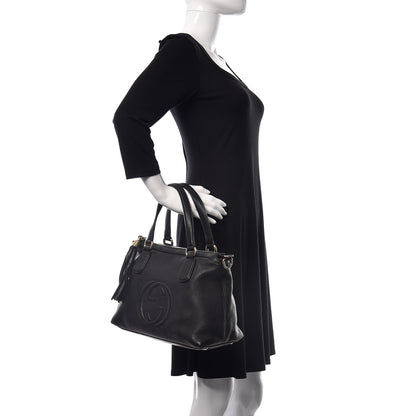 Gucci Cellarius Calfskin Small Soho Top Handle Satchel Black 3 of 10