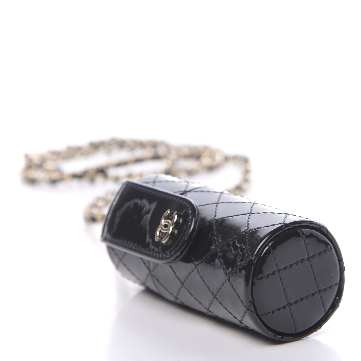 Chanel Patent Calfskin Lipstick Case On Chain Black 4 of 9