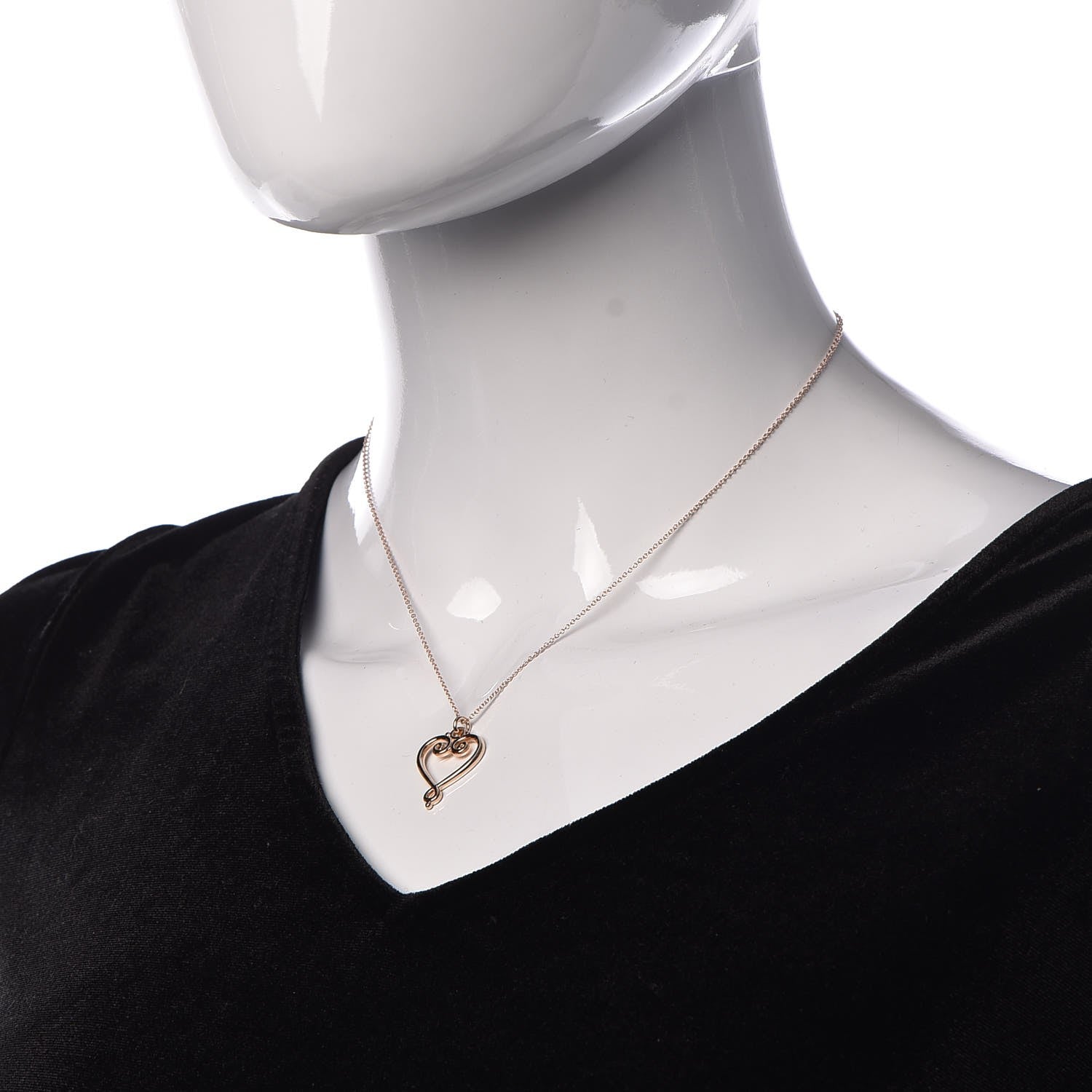 Tiffany 18K Rose Yellow Gold Paloma Picasso Venezia Goldoni Heart Pendant Necklace 2 of 7