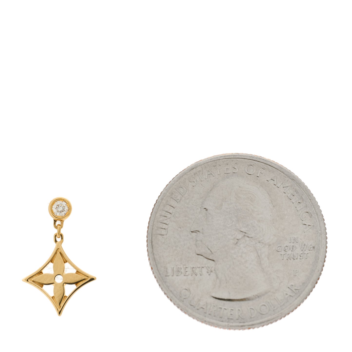 18K Yellow Gold Diamond Idylle Blossom Single Stud Earring