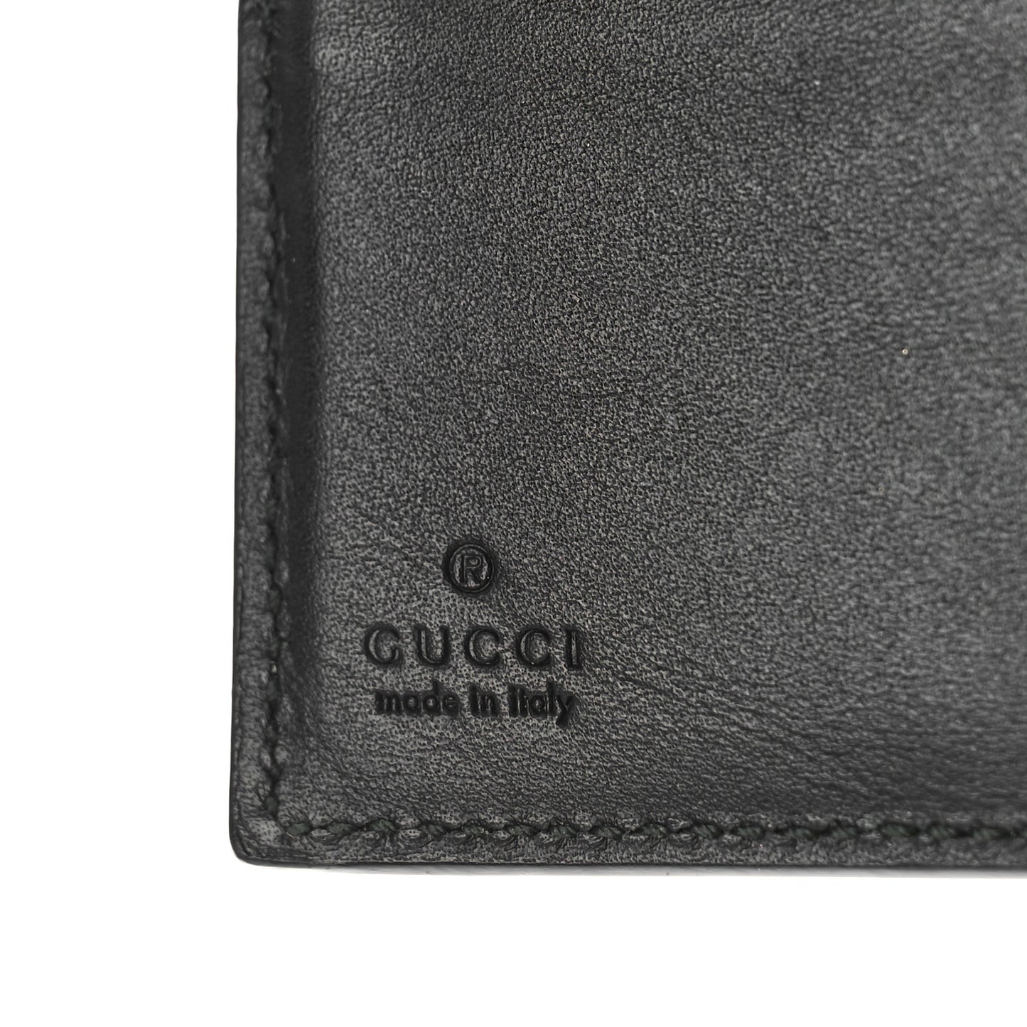 GG Supreme Monogram Pearl Studded French Wallet Black