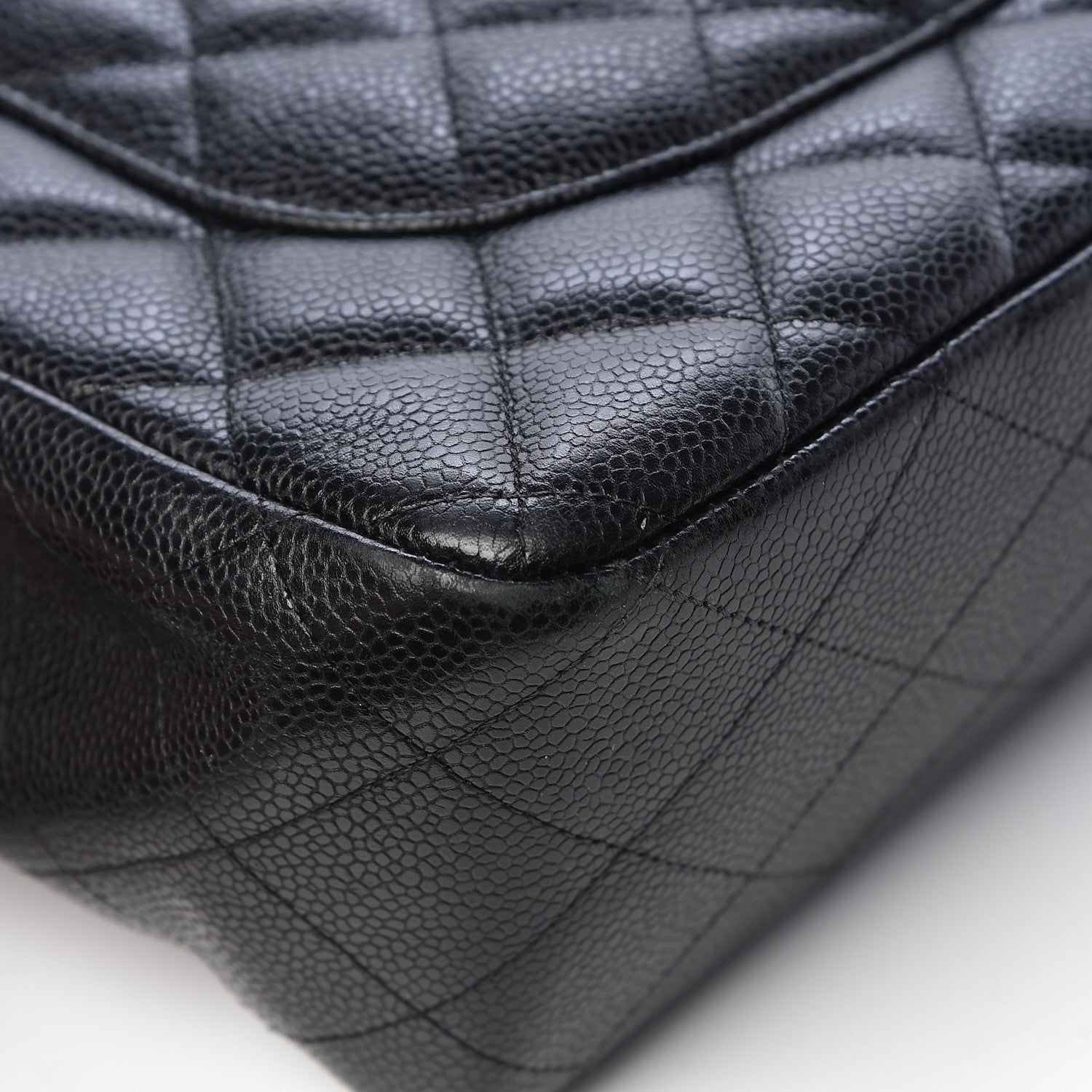Chanel Caviar Quilted Jumbo Double Flap Black 12 of 14