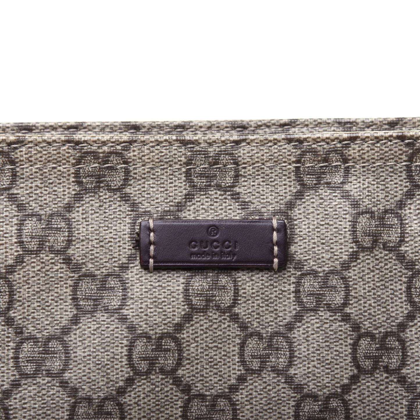 GG Supreme Monogram Medium Flat Messenger Bag Dark Brown