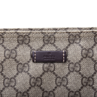 Gucci GG Supreme Monogram Medium Flat Messenger Bag Dark Brown 12 of 16