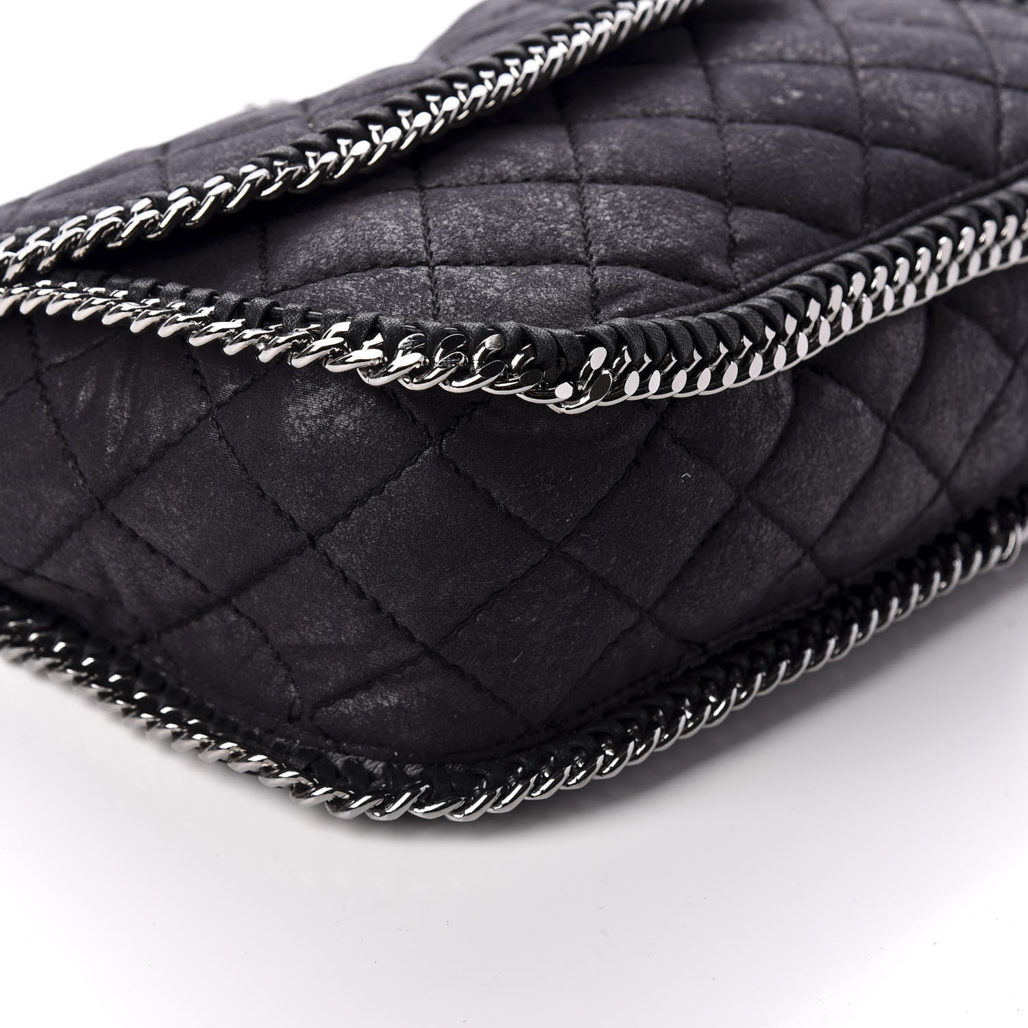 Stella McCartney Shaggy Deer Quilted Falabella Shoulder Bag Black 7 of 8