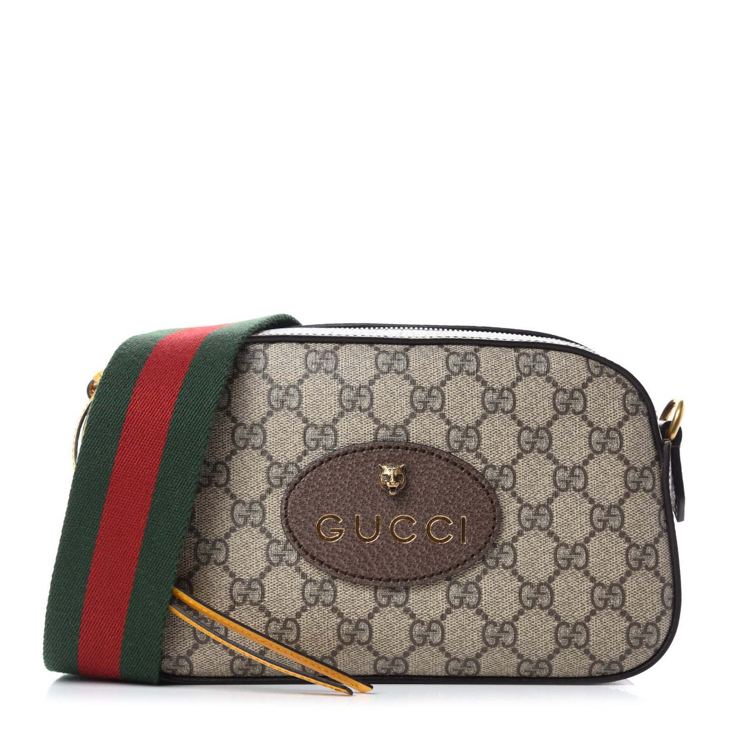 GG Supreme Monogram Web Neo Vintage Shoulder Bag Beige New Acero Crop