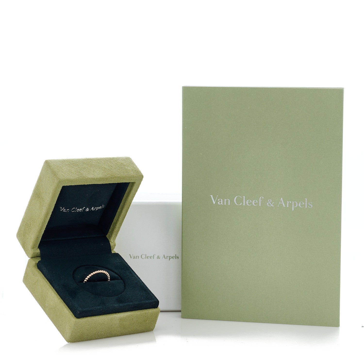 Van Cleef & Arpels 18K Rose Gold Small Perlee Ring 52 6