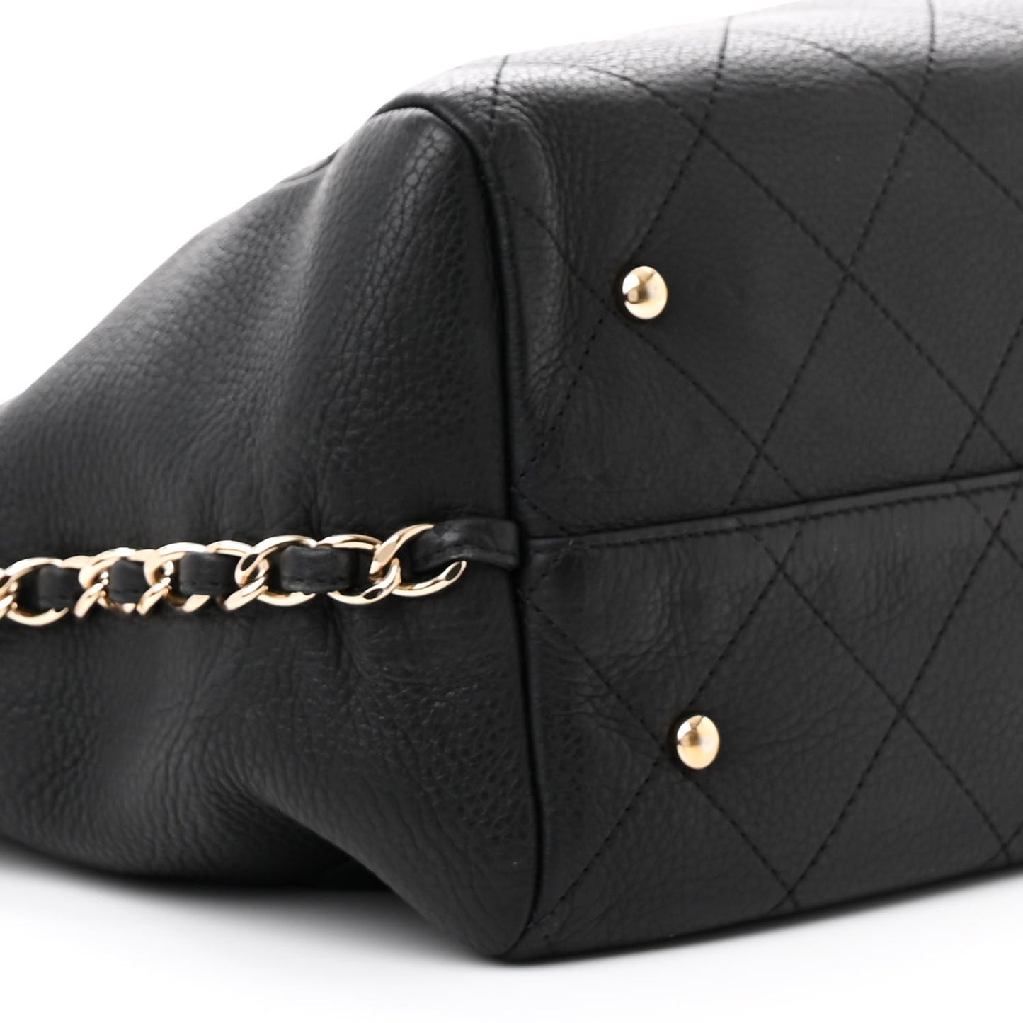 Bullskin Stitched Large Shopping Bag Black