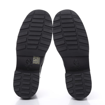 Chanel Calfskin Pearl Combat Ankle Boots 37 Black 5 of 8
