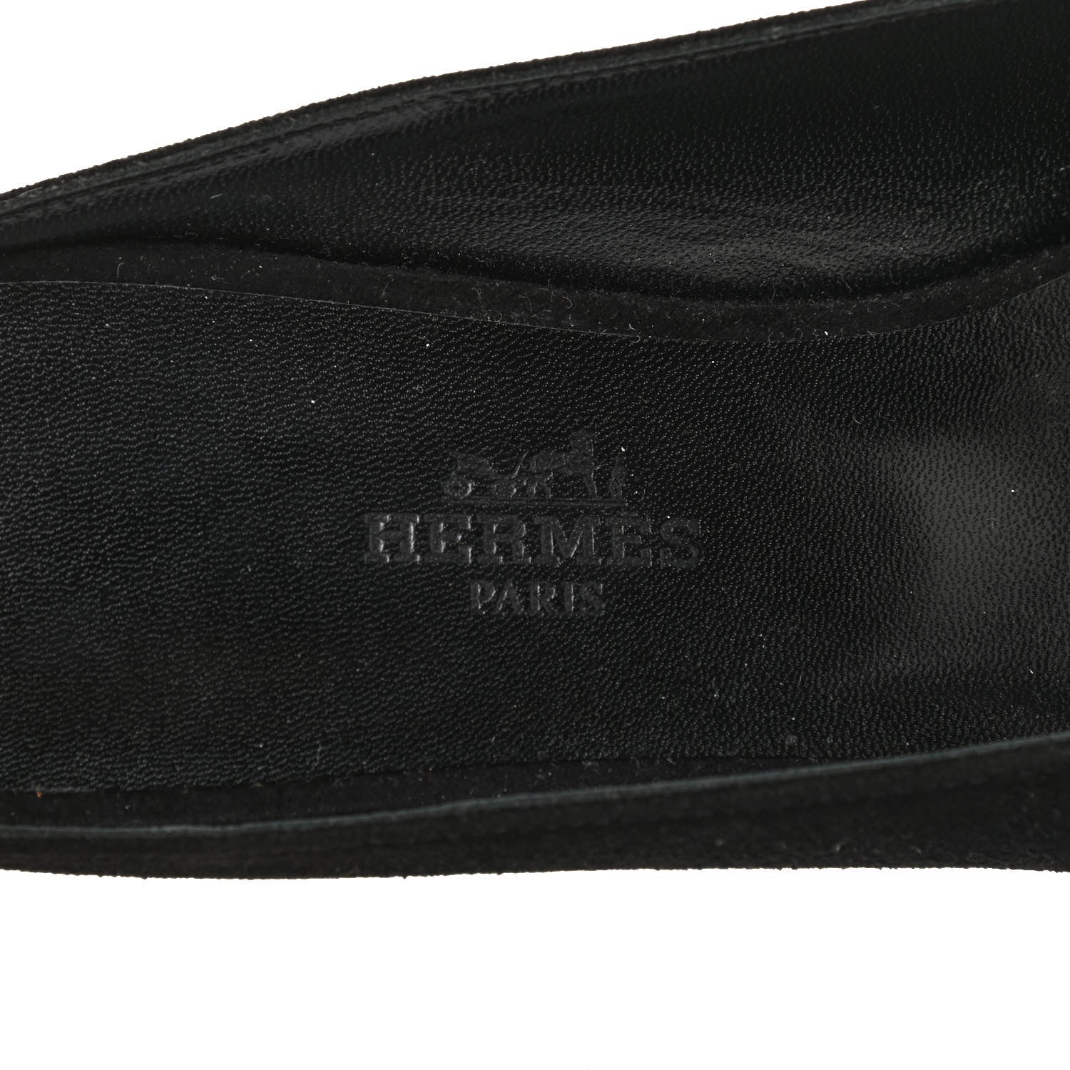 Hermes Satin Suede Goatskin Crystal Roxane Mules 36.5 Black 7 of 9