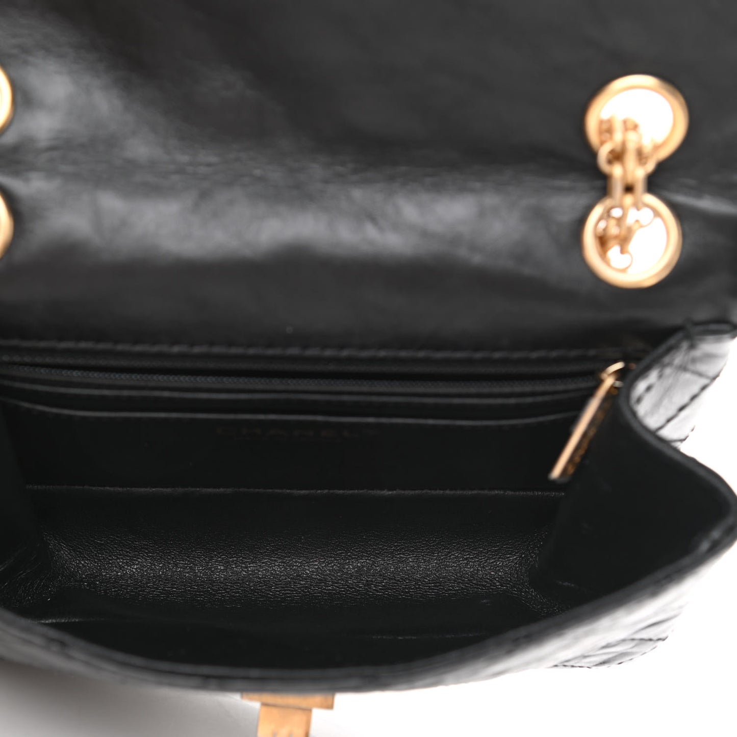 Aged Calfskin Quilted 2.55 Reissue Mini Flap Black