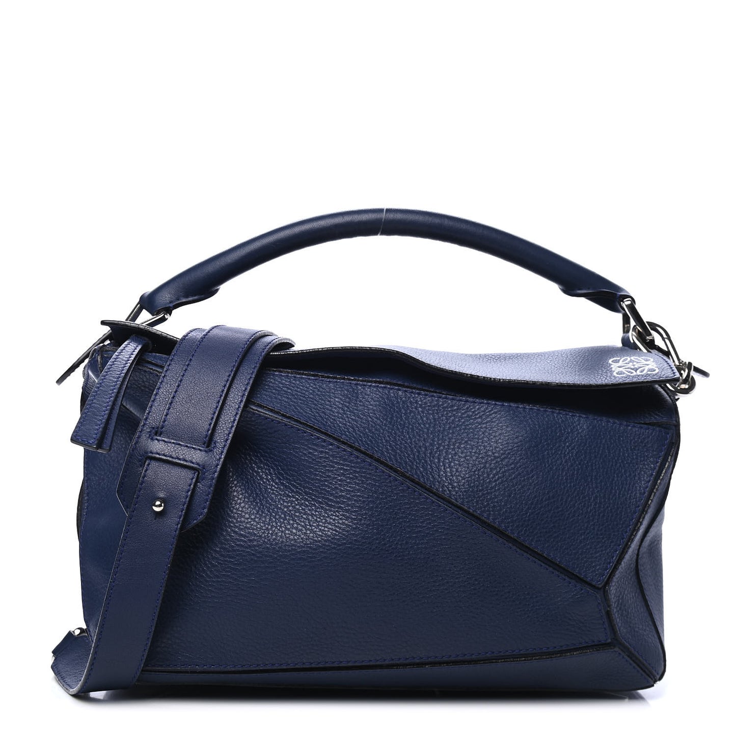 Calfskin Medium Puzzle Bag Marine