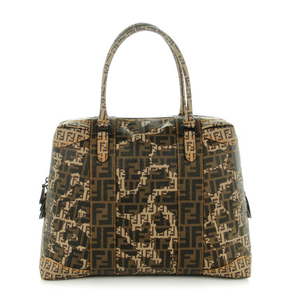 Fendi Zucca Zucchino Spalmati Large Mixed Media B Mix Tote Tobacco 1 of 8