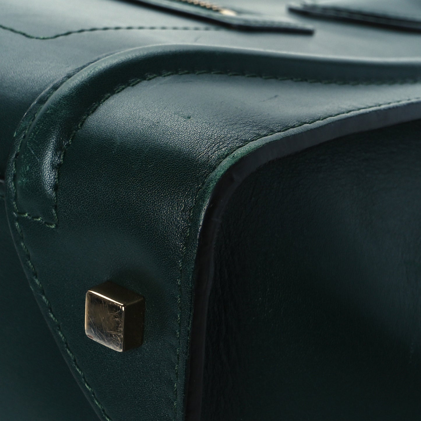 Smooth Calfskin Mini Luggage Emerald
