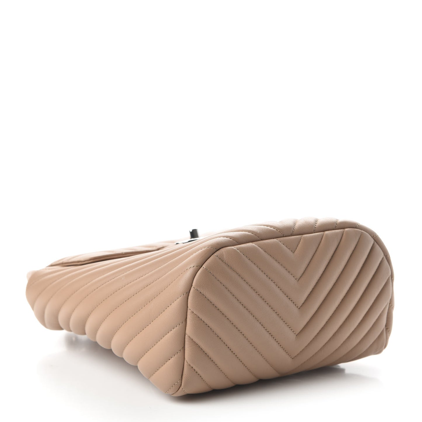 Calfskin Chevron Quilted Small Urban Spirit Backpack Beige