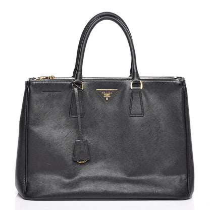Prada Saffiano Lux Large Double Zip Tote Nero Black 1 of 7