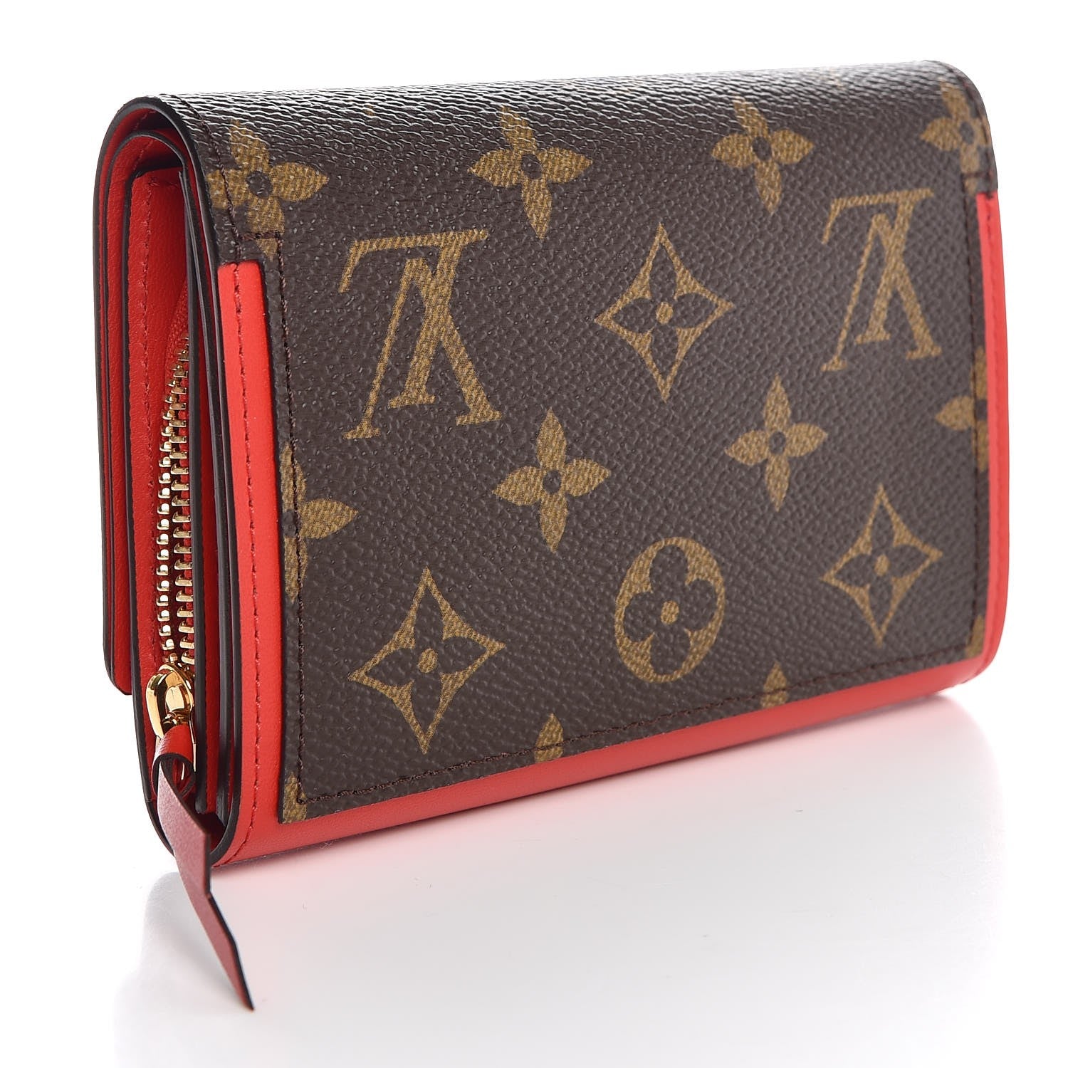 Louis Vuitton Monogram Flore Compact Wallet Coquelicot 3 of 8