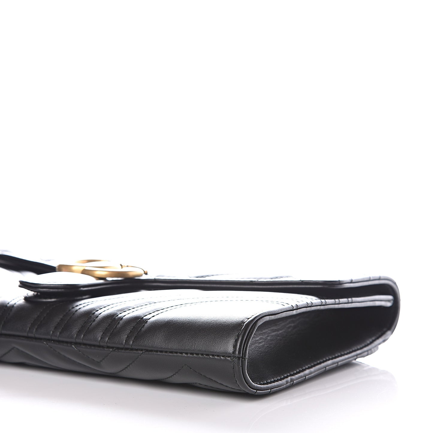 Calfskin Matelasse GG Marmont Clutch Black
