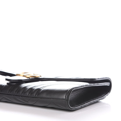 Gucci Calfskin Matelasse GG Marmont Clutch Black 10 of 11