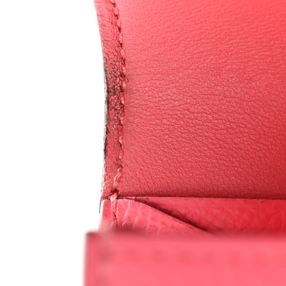 Hermes Epsom Constance Compact Passant Wallet Rose Azalee 8 of 9