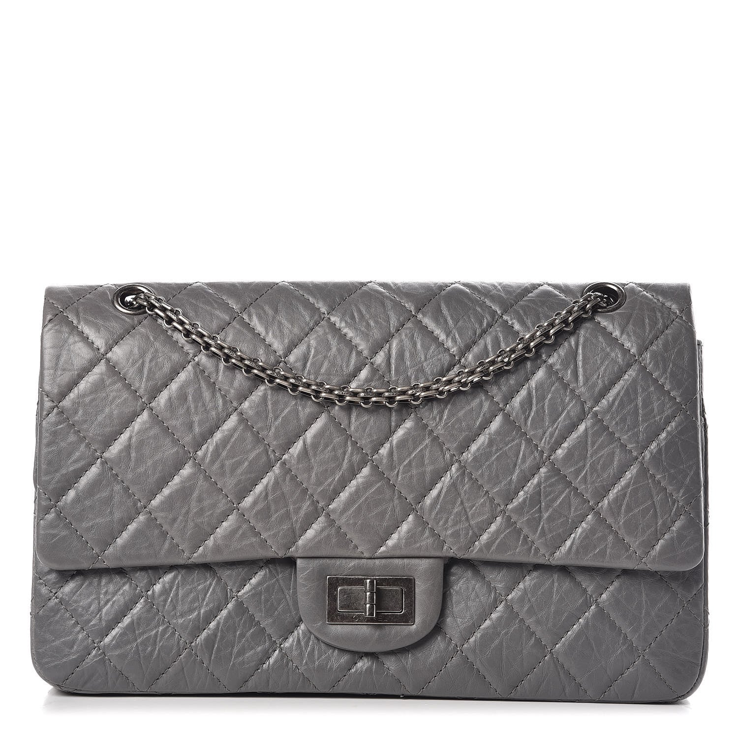 Chanel Aged Calfskin Quilted 2.55 Reissue 227 Flap Grey 1 of 10