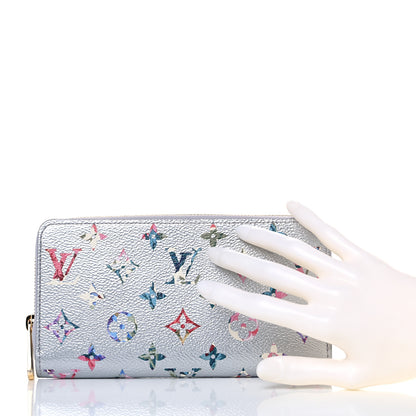 Louis Vuitton Metallic Monogram LV Garden Zippy Wallet Silver 2 of 7