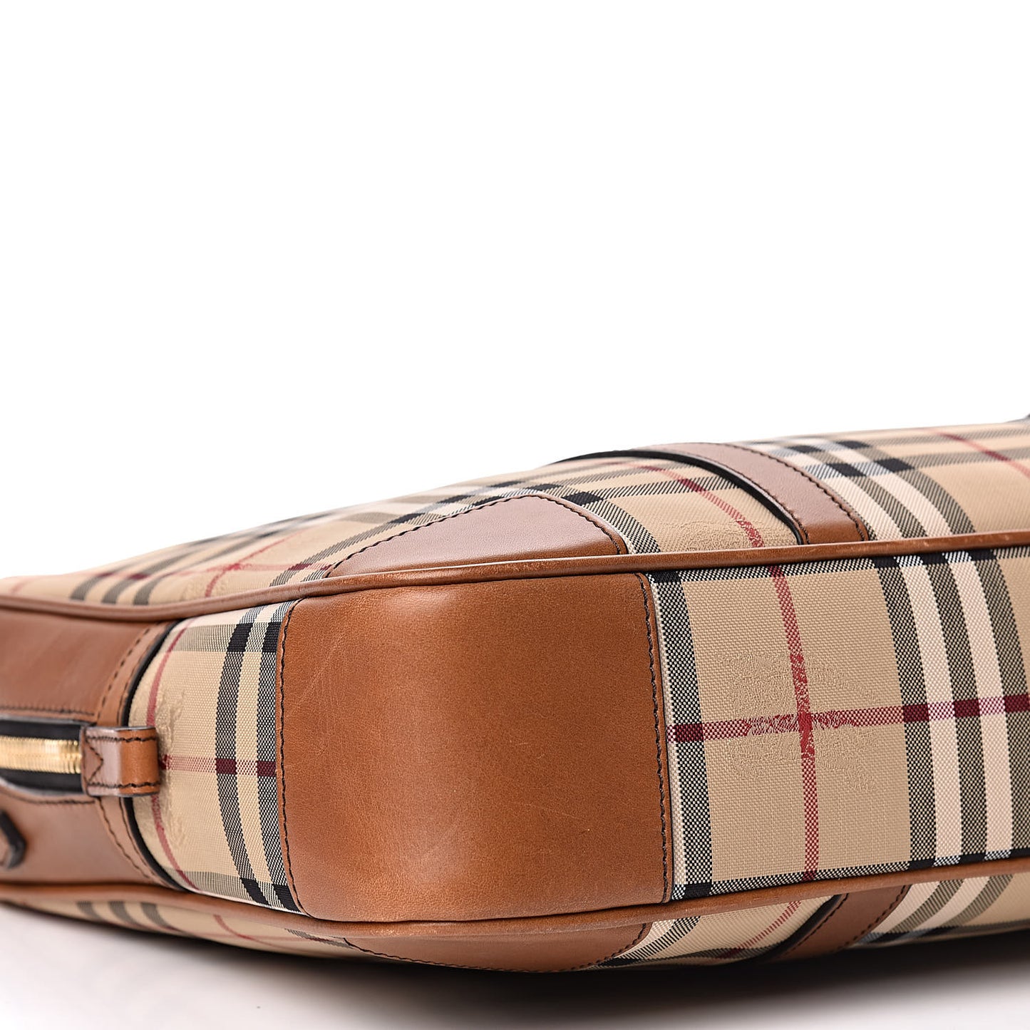 Nylon Horseferry Check Newburg Briefcase Tan