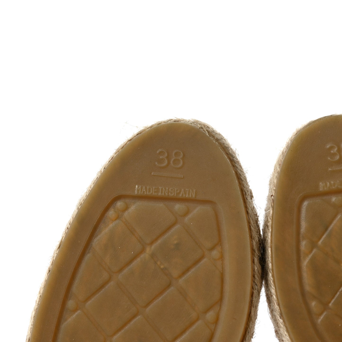 Lambskin CC Espadrilles 38 Beige Black
