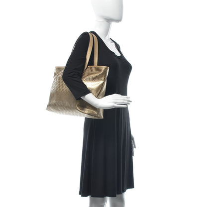 Gucci Imprime Monogram Medium Zippered Shopping Tote Champagne 2 of 9