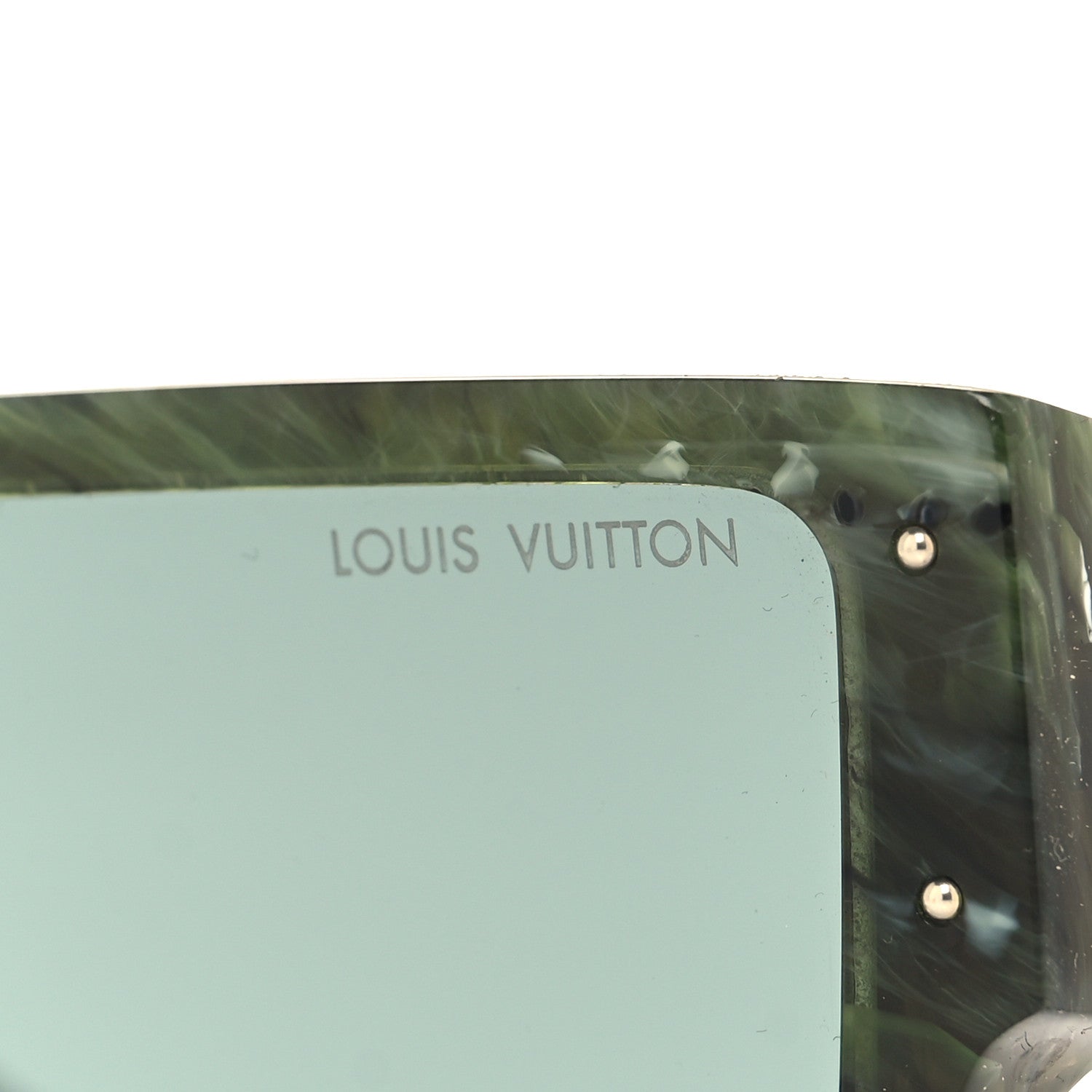 Louis Vuitton Acetate Marble Effect Swarovski Cyclone Sunglasses Z1552W Green 7 of 7