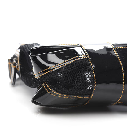 Fendi Patent Mesh Large B Mix Tote Black 8 of 10