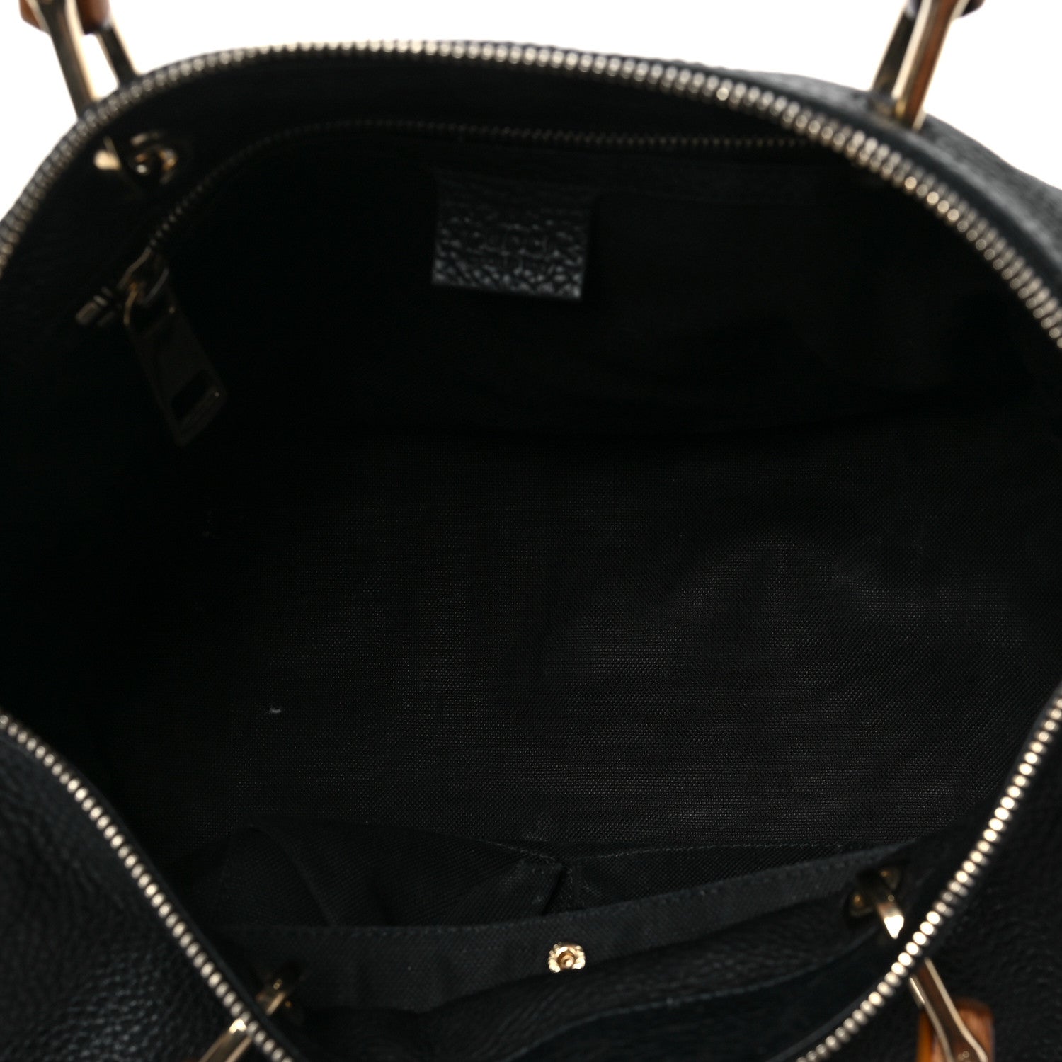 Gucci Calfskin Bamboo Medium Shopper Boston Black 5 of 11