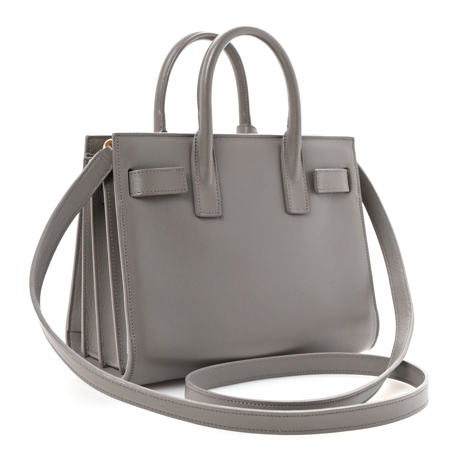 Saint Laurent Calfskin Nano Sac De Jour Fog 3 of 9