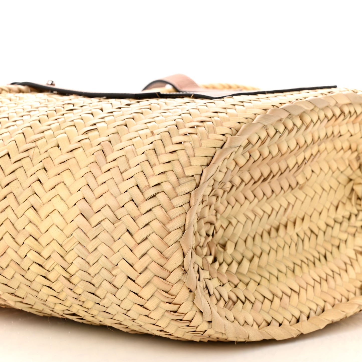 Raffia Basket Tote Bag Natural Tan
