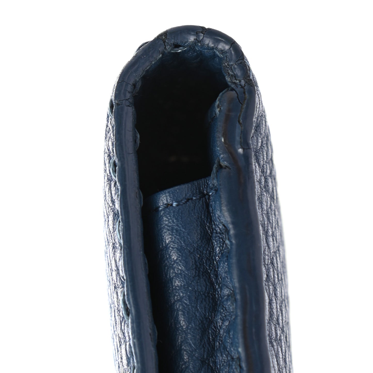 Cuoio Romano Selleria Mini Peekaboo Clutch Wallet Blue Notte